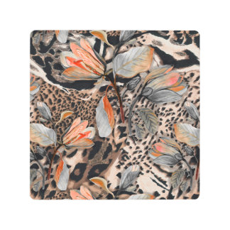 Wild African Animal Skin Pattern Metal Print