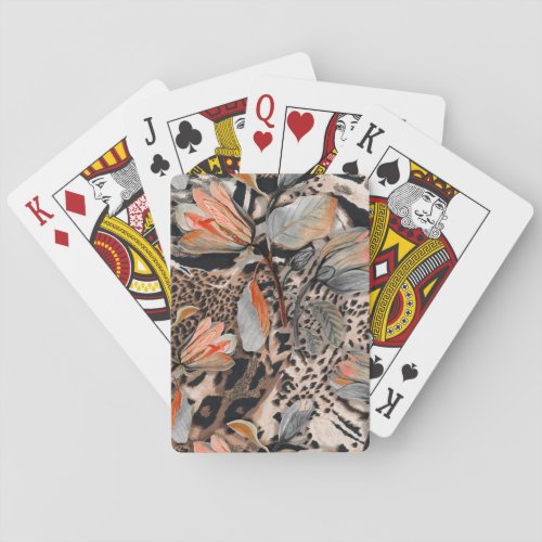 Wild African Animal Skin Pattern Playing Cards