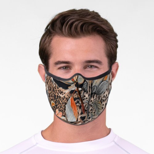Wild African Animal Skin Pattern Premium Face Mask