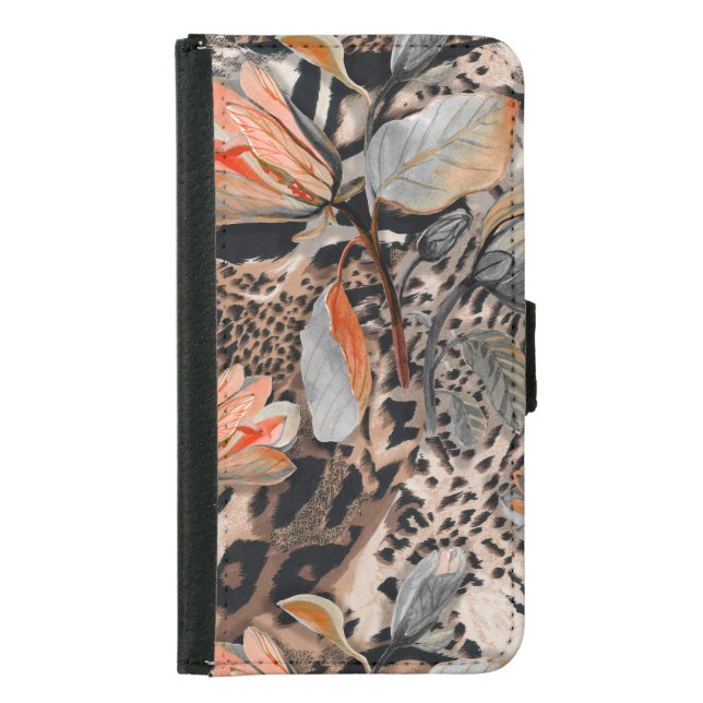 Wild African Animal Skin Pattern Samsung Galaxy Wallet Case (Front)
