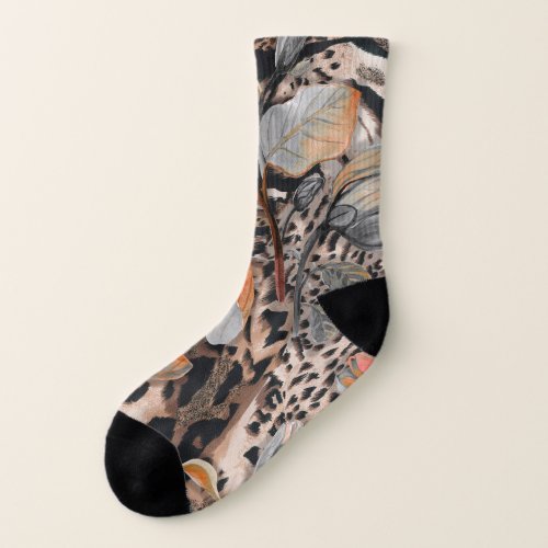 Wild African Animal Skin Pattern Socks