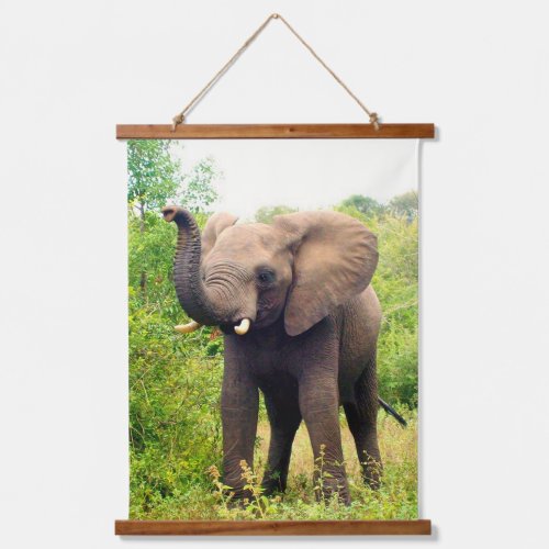 Wild African Elephant on the Jungle Hanging Tapestry