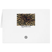 WILD AFRICAN FAUX ZEBRA CARDS (Back Horizontal)