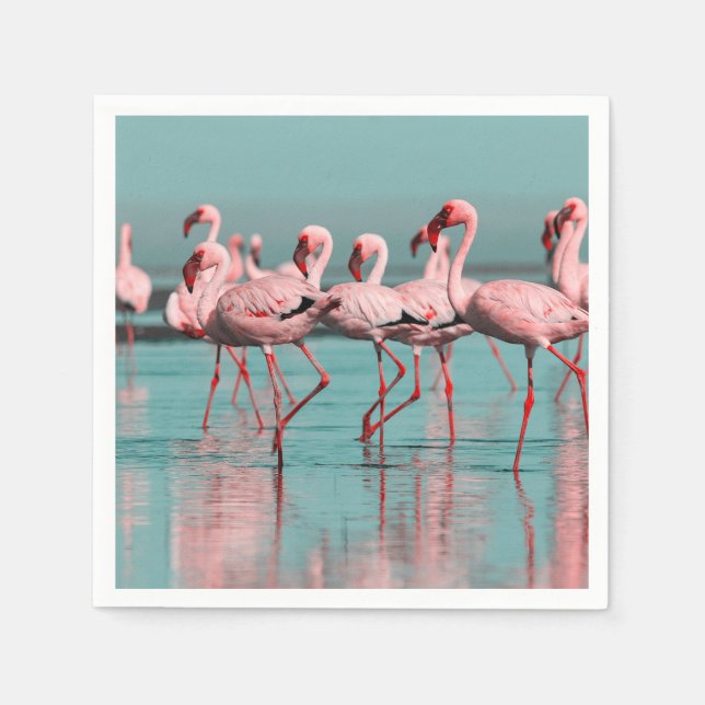 Wild African flamingos Napkins (Front)
