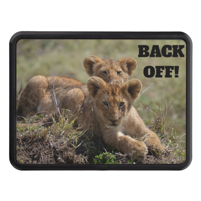 Wild African Lion Cubs Wallets Hitch Cover (Front)