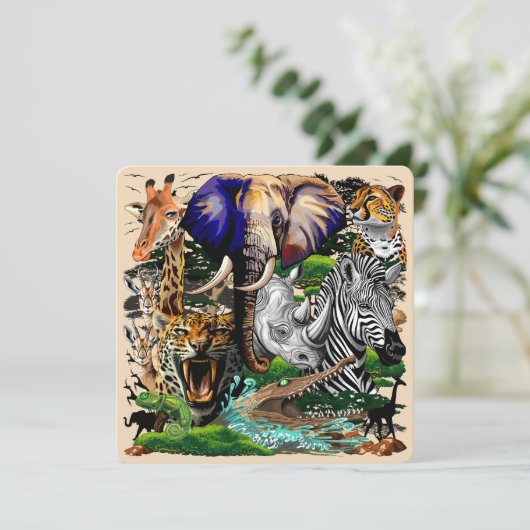 Wild African Savanna Animals (Standing Front)