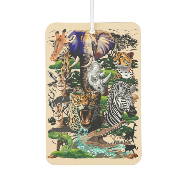 Wild African Savanna Animals Air Freshener (Front)