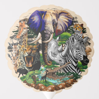 Wild African Savanna Animals Balloon