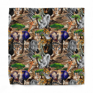 Wild African Savanna Animals Bandana
