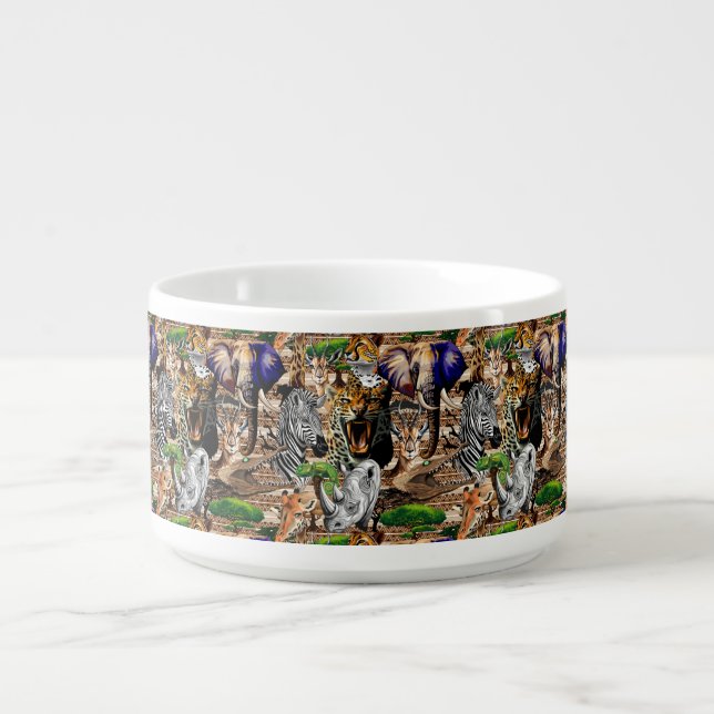 Wild African Savanna Animals Bowl (Center)