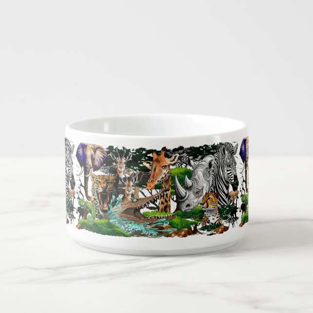 Wild African Savanna Animals Bowl (Center)