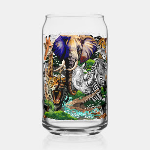 Wild African Savanna Animals Can Glass