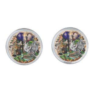 Wild African Savanna Animals Cufflinks