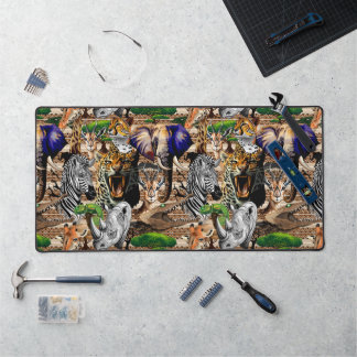 Wild African Savanna Animals Desk Mat