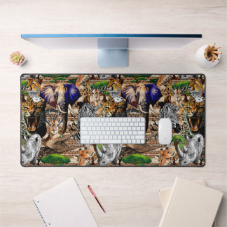 Wild African Savanna Animals Desk Mat