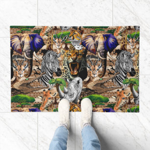 Wild African Savanna Animals Doormat