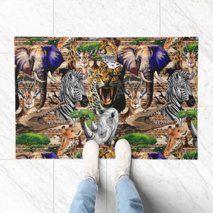 Wild African Savanna Animals Doormat