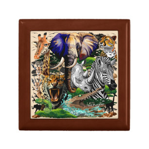 Wild African Savanna Animals Gift Box