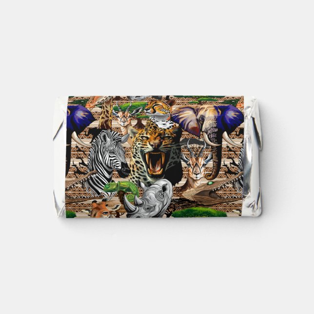 Wild African Savanna Animals Hershey's Miniatures (Front)