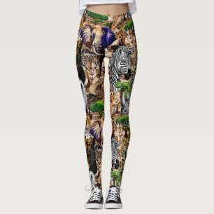 Wild African Savanna Animals Leggings