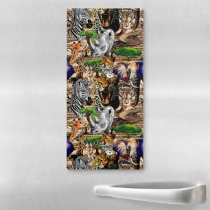 Wild African Savanna Animals Magnetic Notepad
