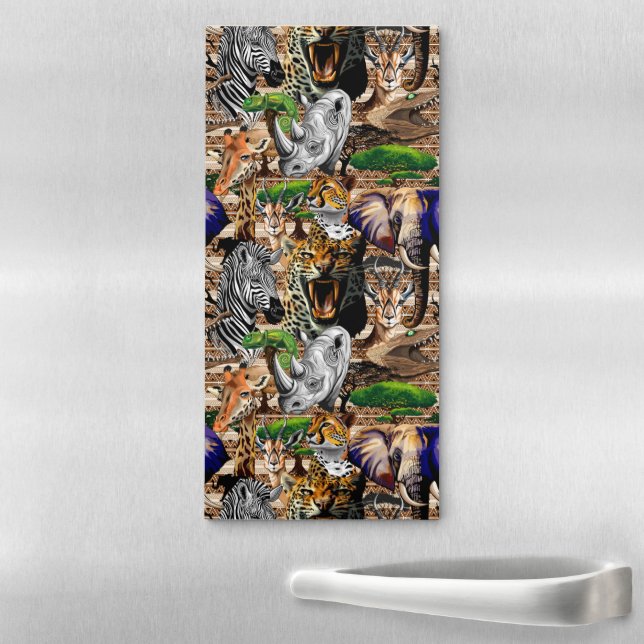 Wild African Savanna Animals Magnetic Notepad (In Situ)