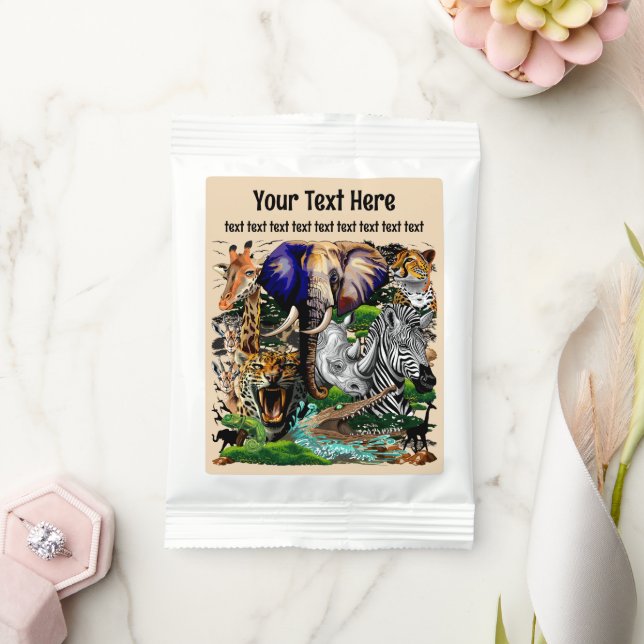 Wild African Savanna Animals Margarita Drink Mix (Wedding)