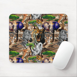 Wild African Savanna Animals Mouse Pad