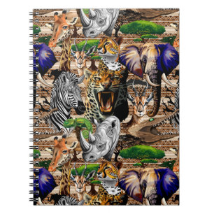 Wild African Savanna Animals Notebook