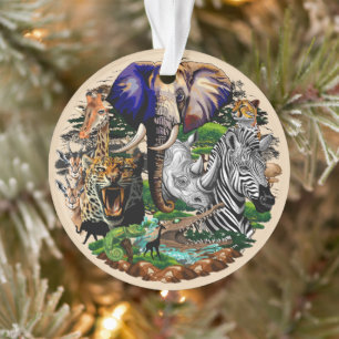 Wild African Savanna Animals Ornament