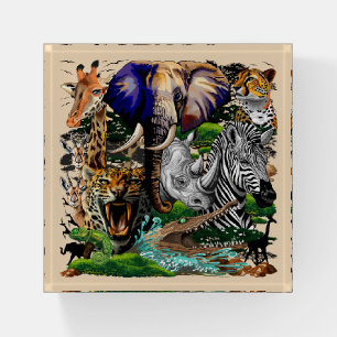 Wild African Savanna Animals Paperweight