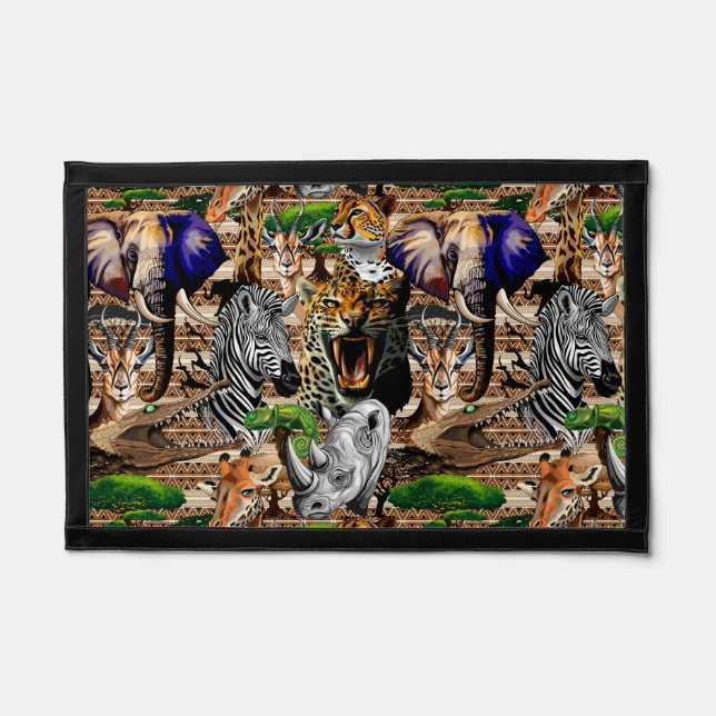 Wild African Savanna Animals Pennant (Front)