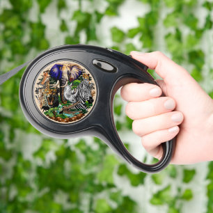 Wild African Savanna Animals Retractable Pet Leash