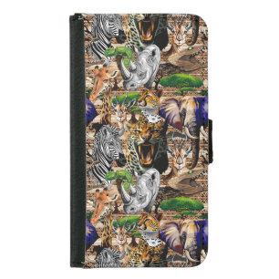 Wild African Savanna Animals Samsung Galaxy S5 Wallet Case