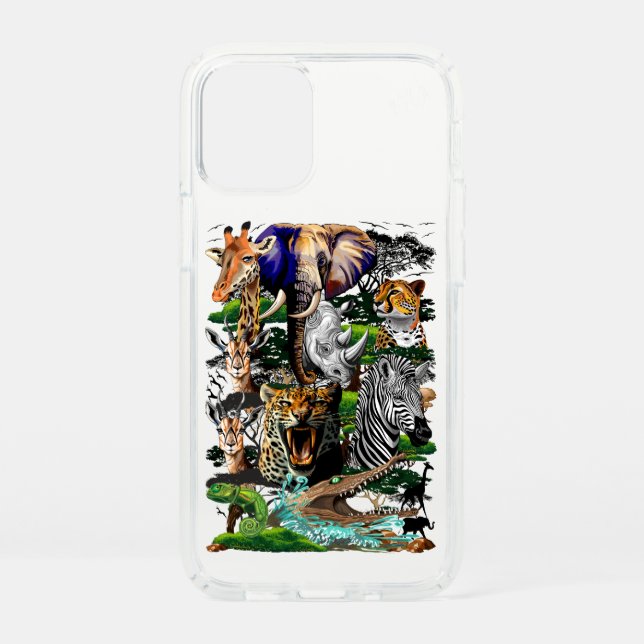 Wild African Savanna Animals Speck iPhone 12 Mini Case (Front)