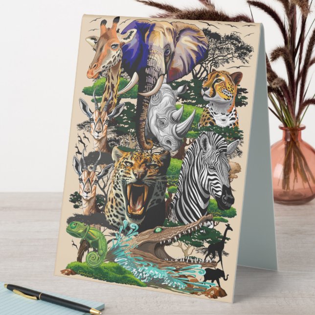 Wild African Savanna Animals Table Tent (In SItu (Table))