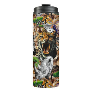 Wild African Savanna Animals Thermal Tumbler