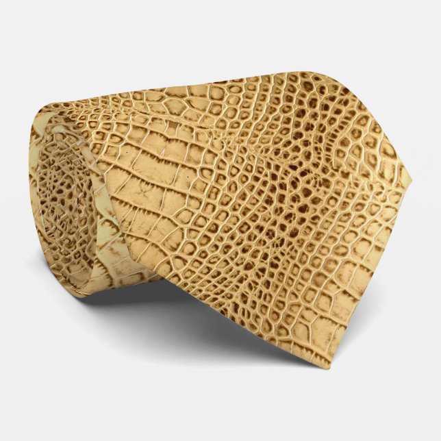 wild alligator leather crocodile skin tie (Rolled)