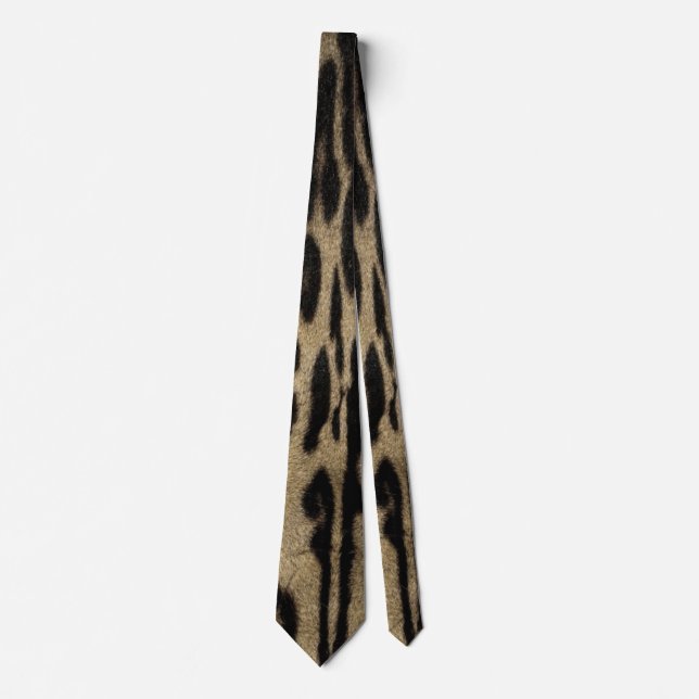 Wild Amber Fur Markings Camo Print Tie (Front)