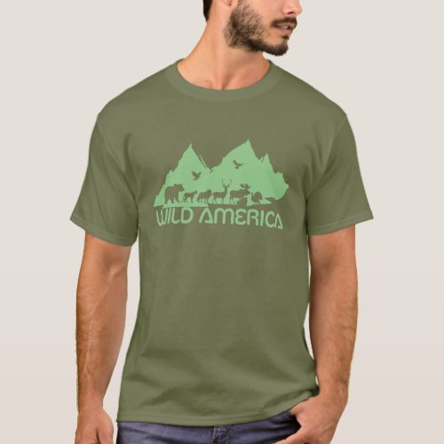 Wild America Wild Life Scalable Vector Graphic T_Shirt