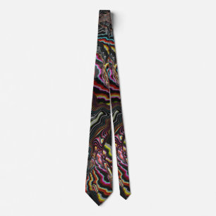 Wild and Crazy Colorful Jungle Fractal Abstract Neck Tie