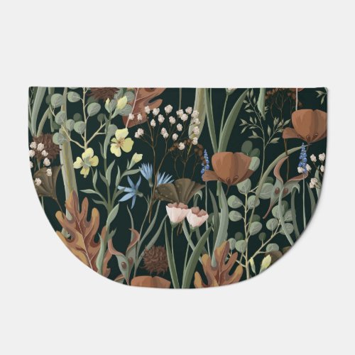 Wild and Dried Flowers Pattern Doormat