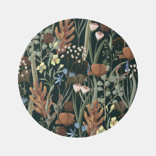 Wild and Dried Flowers Pattern. Rug