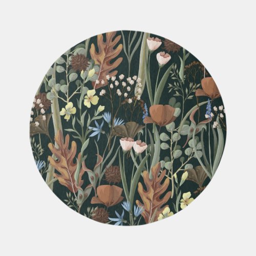 Wild and Dried Flowers Pattern Rug