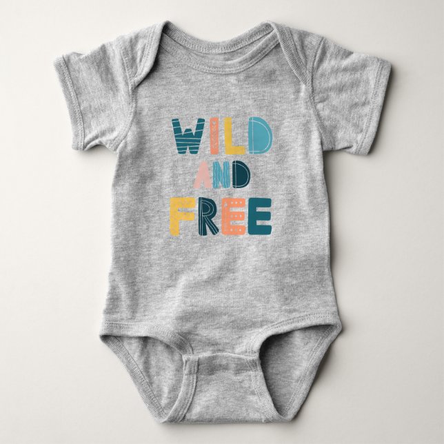 Wild and Free Baby Bodysuit (Front)