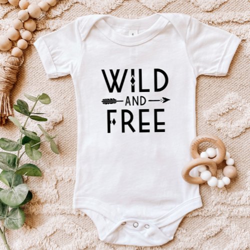 Wild and Free Baby Bodysuit