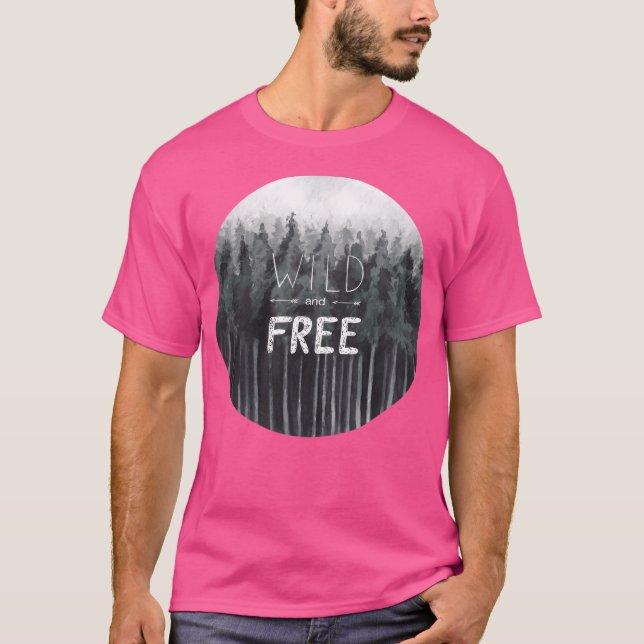 Wild And Free Baseball  Sleeve T-Shirt (Front)