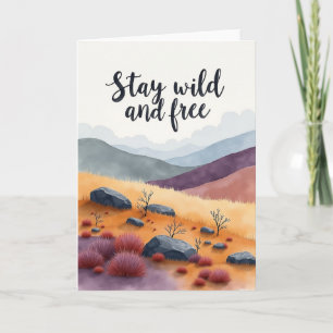 Wild And Free Birthday Card