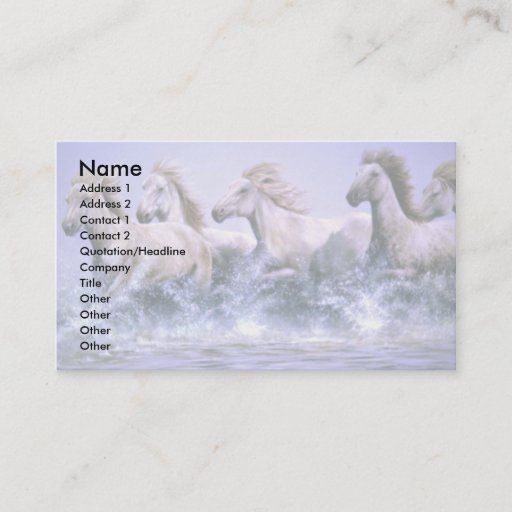 Customizable Wild and free, Camargue Horses Business Card