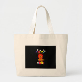 Wild and Free: Cute Lion Cub Art Large Tote Bag